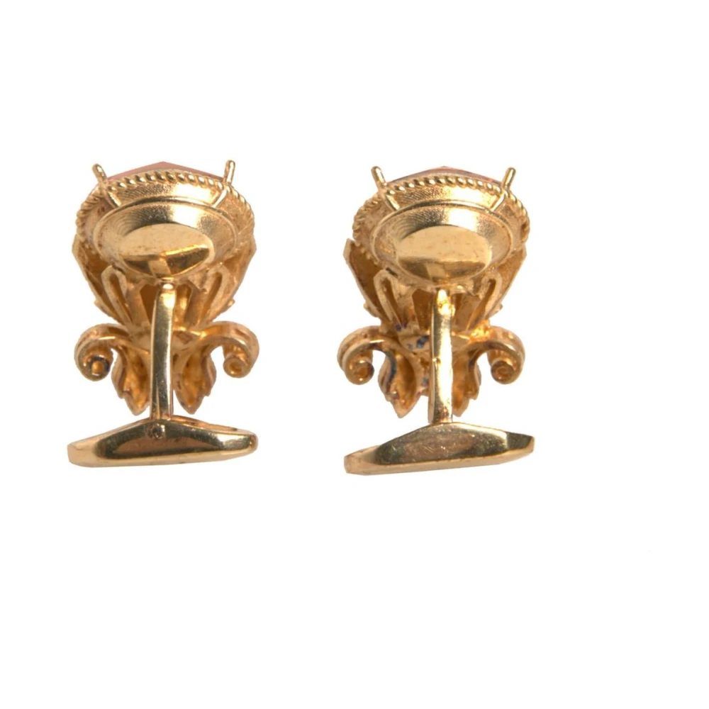 Dolce & Gabbana Kristal Logo Manchetknopen Yellow Heren