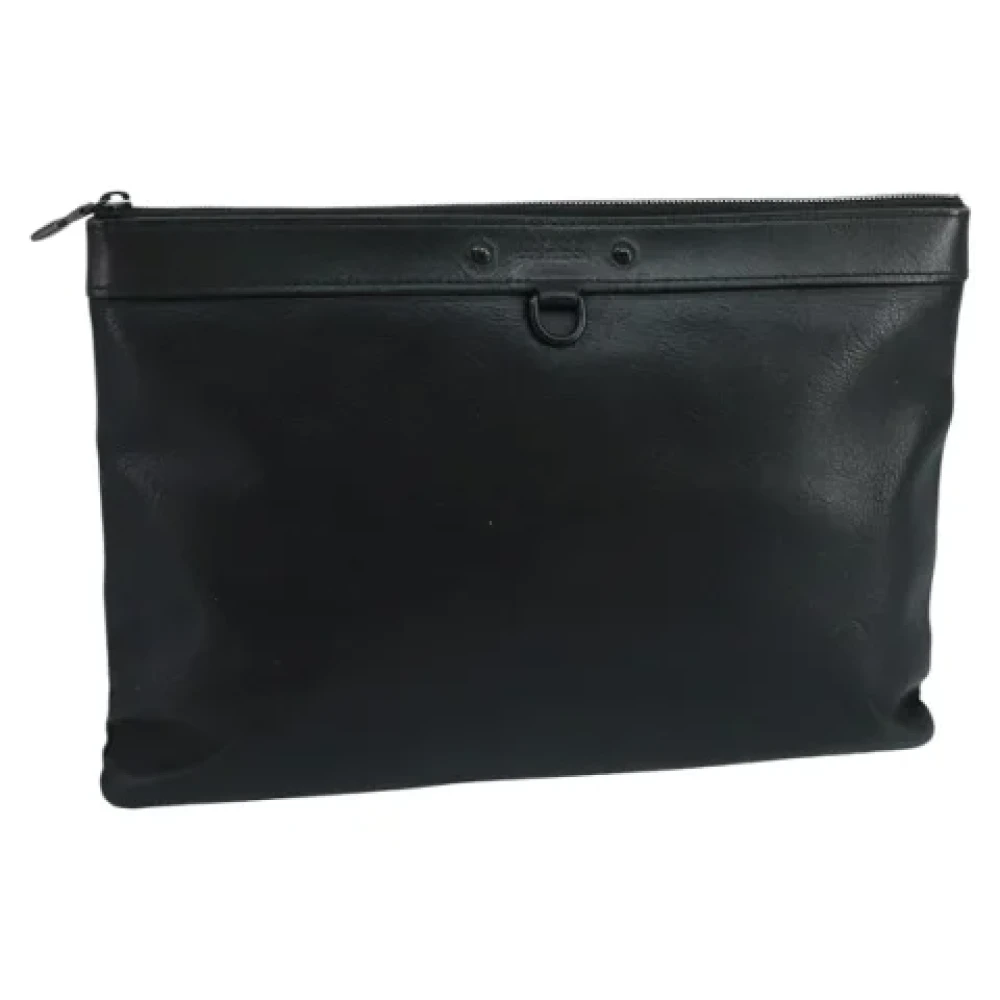 Louis Vuitton Vintage Pre-owned Leather clutches Black Dames