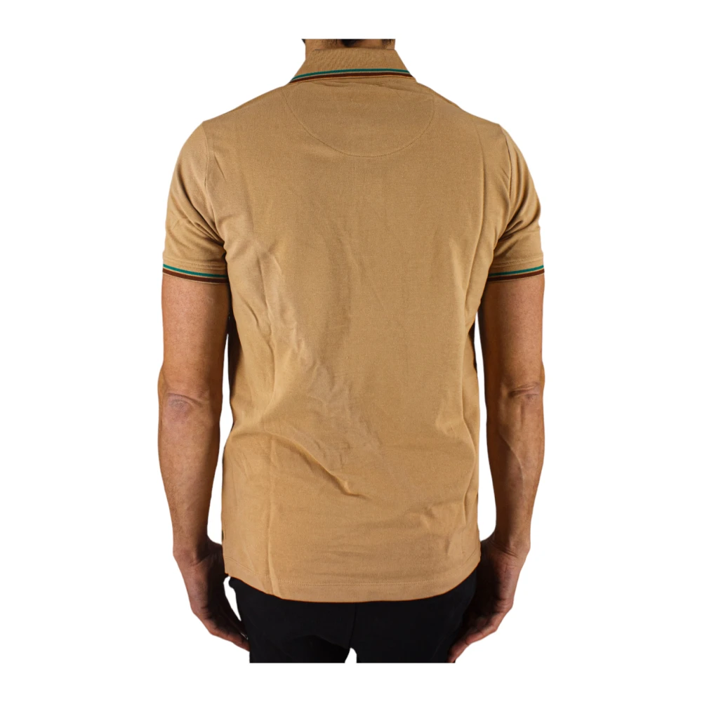 Cerruti 1881 Bruine Polo Shirt Piqué Gebreid Brown Heren
