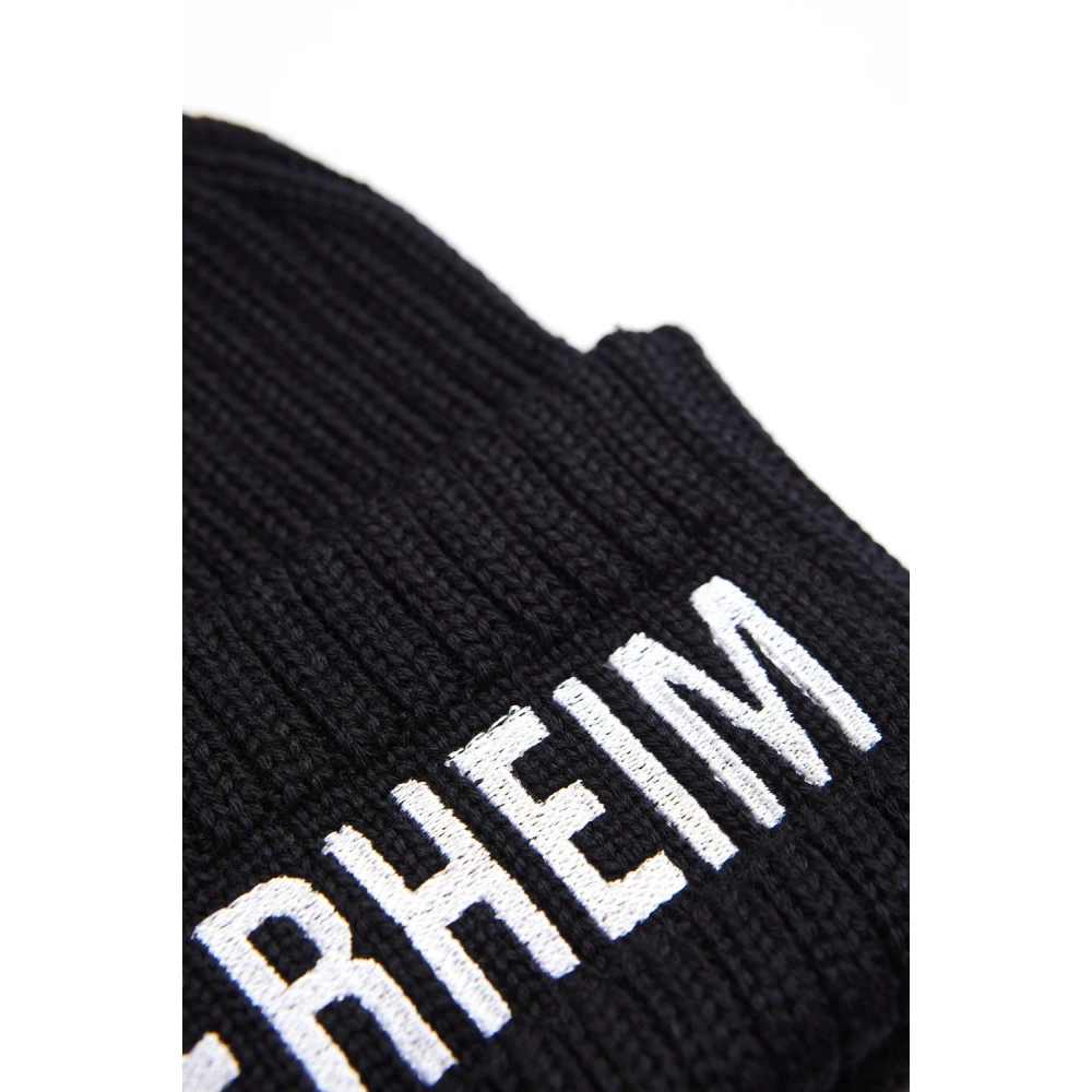 Stutterheim Merino Wol Ribgebreide Muts Black Unisex