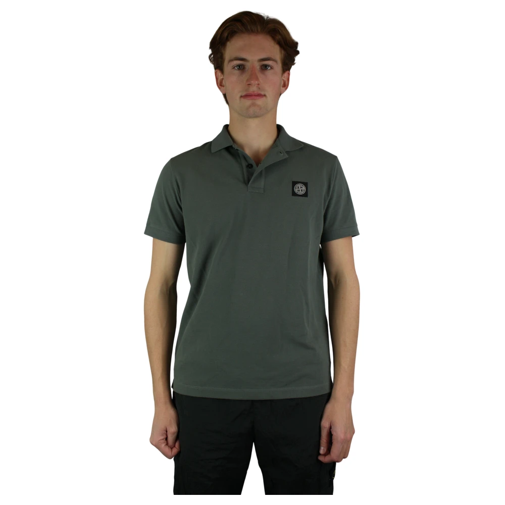 Stone Island Slim Fit Polo in 'Dove Grey' Green Heren