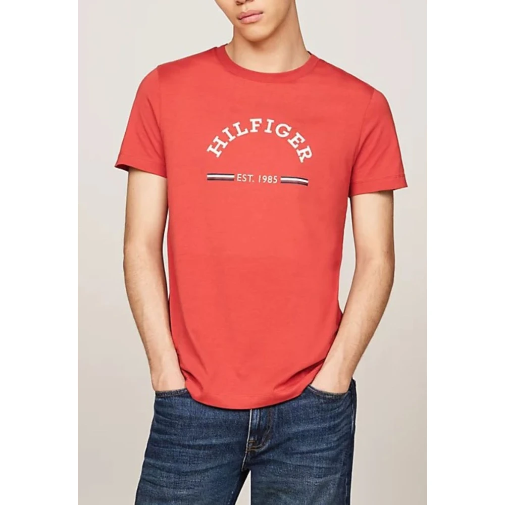 Tommy Hilfiger Heren RWB Arch Grafische Tee Red Heren