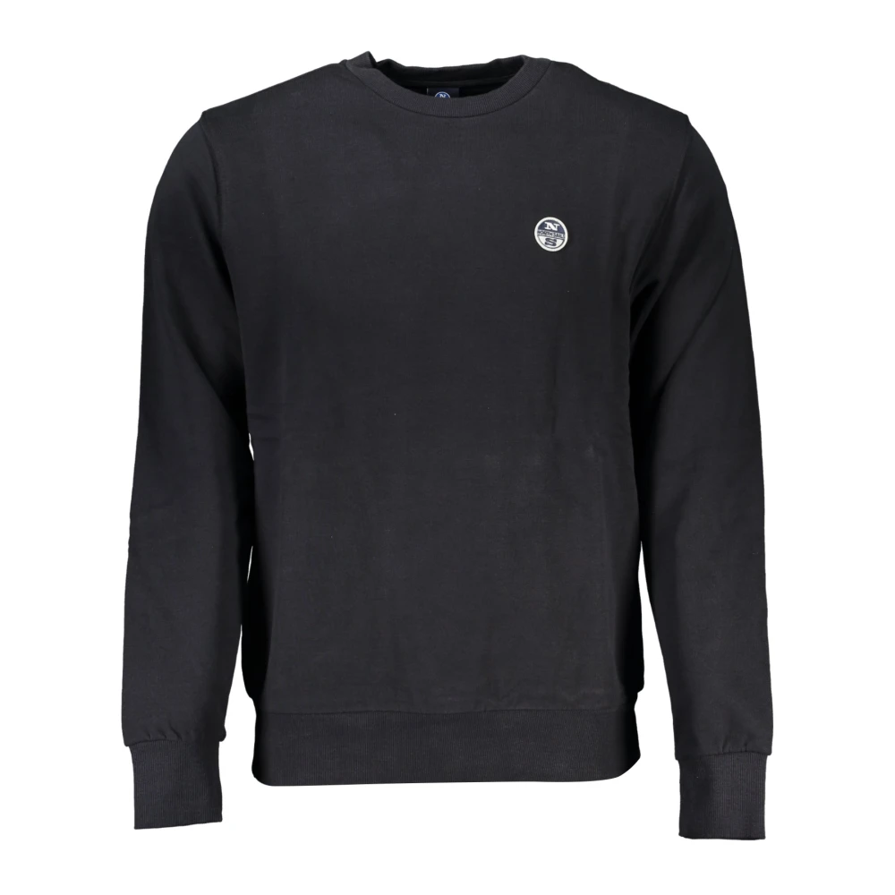 North Sails Zwarte Sweatshirt met Lange Mouwen en Logo Black Heren