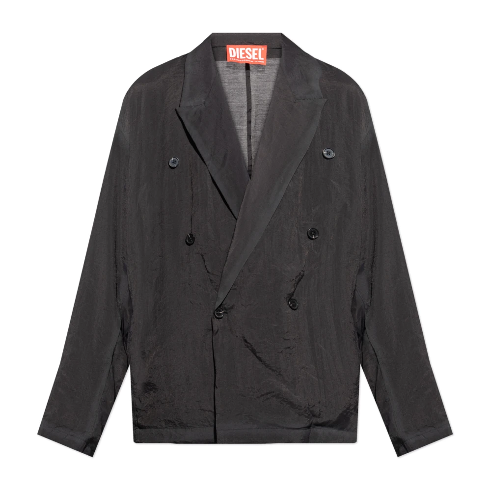 Diesel Uomo Nero Giacche, L, New,