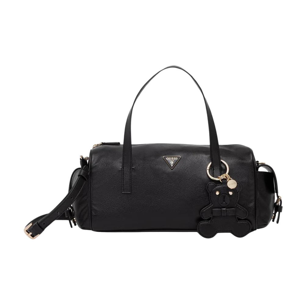 Guess, Damen, Handtasche, Kassie Box Satchel, Schwarz - Image 4