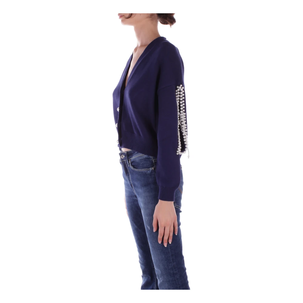 Liu Jo Blauwe Vest met Kralen Details Blue Dames