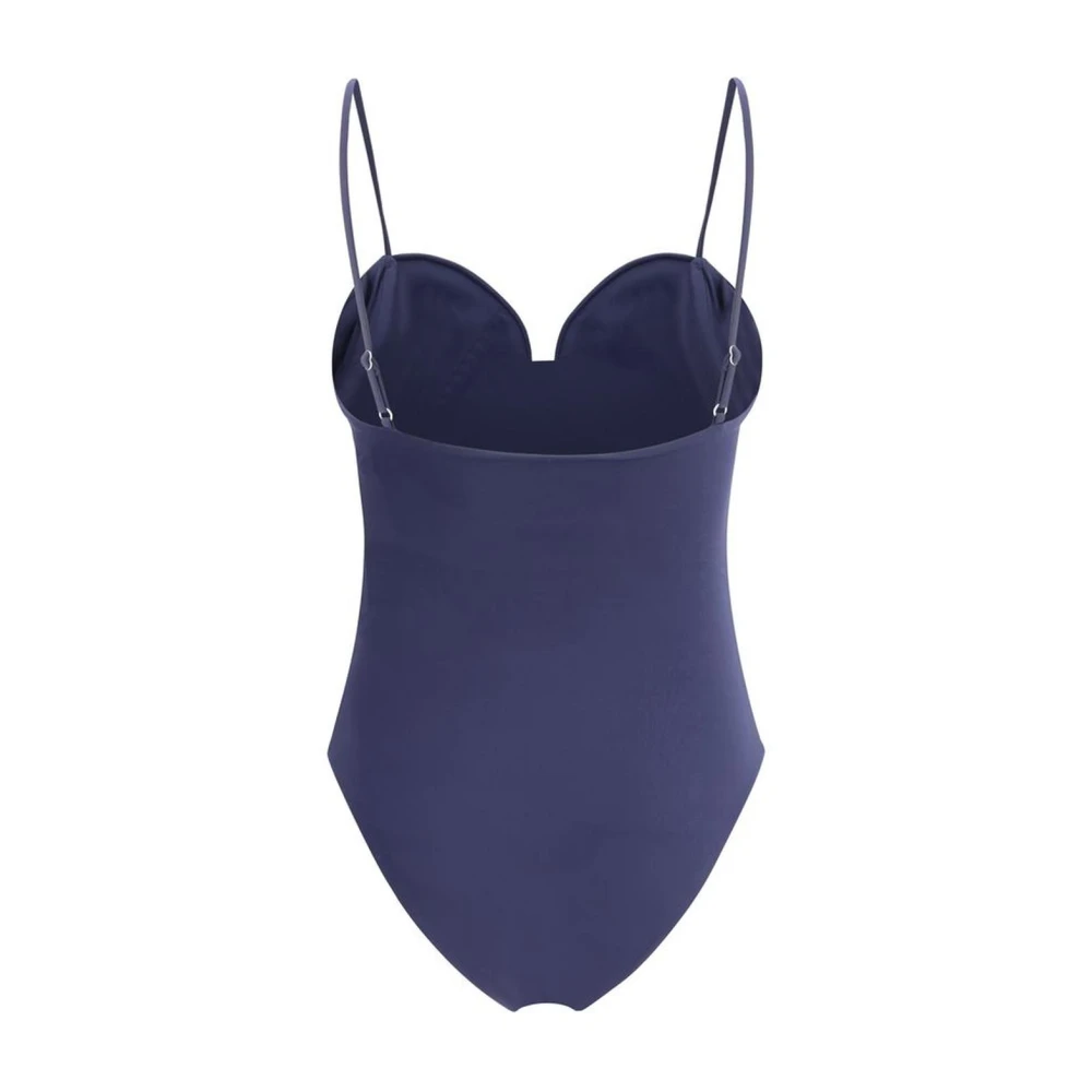 Magda Butrym Badpak met 3D Rozen en Voorgevormde Cups Blue Dames