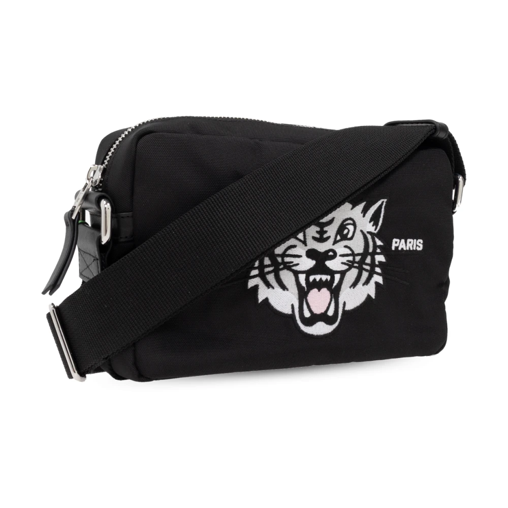 Kenzo Schoudertas met tijgermotief Black Heren