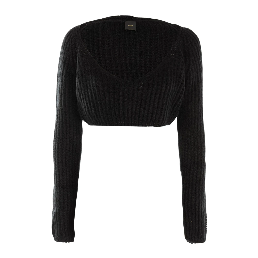 Pinko Korte zwarte winter dames trui Black Dames
