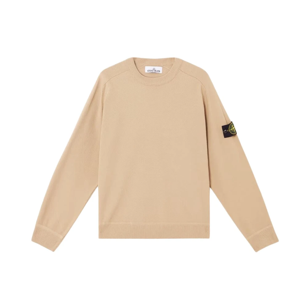 Stone Island Witte Sweaters voor Mannen Beige Heren
