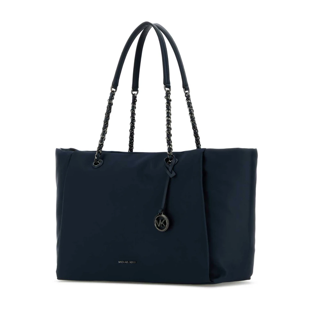 Michael Kors Grote Georgia Shopping Bag van Nylon Navy Blauw Blue Dames