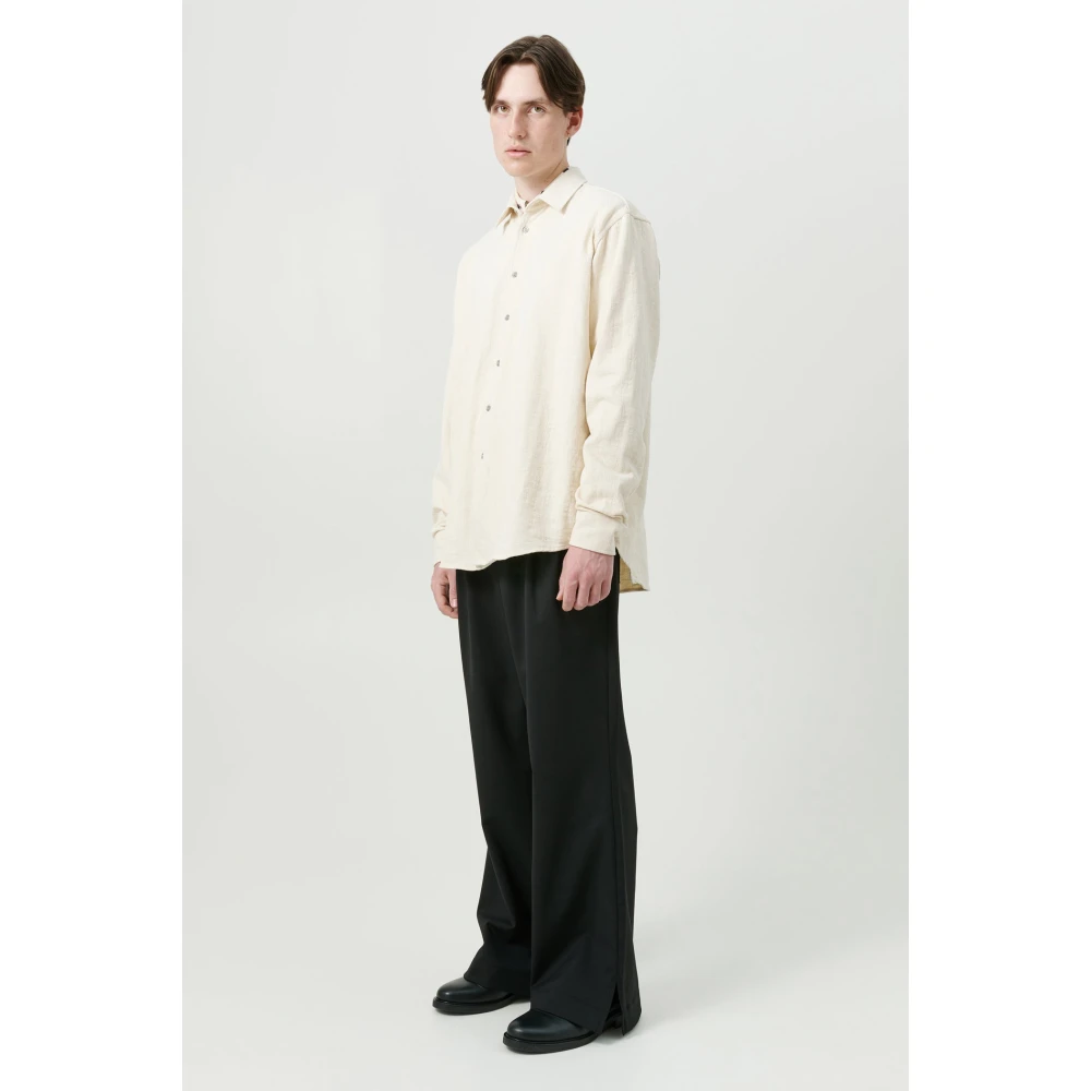 Soulland Relaxed Fit Katoenen Overshirt Beige Heren