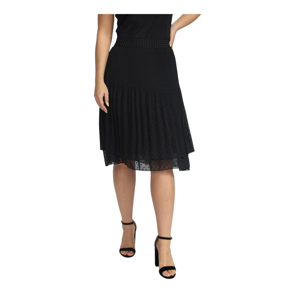 2-Biz Minirok met ruches Black Dames
