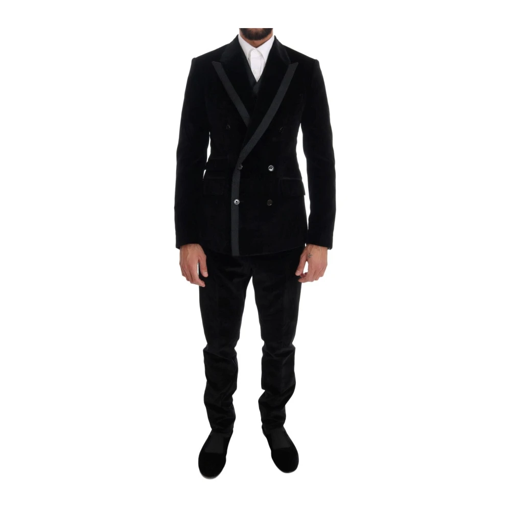 Dolce & Gabbana Elegant och välsittande slim fit kostym Black, Herr