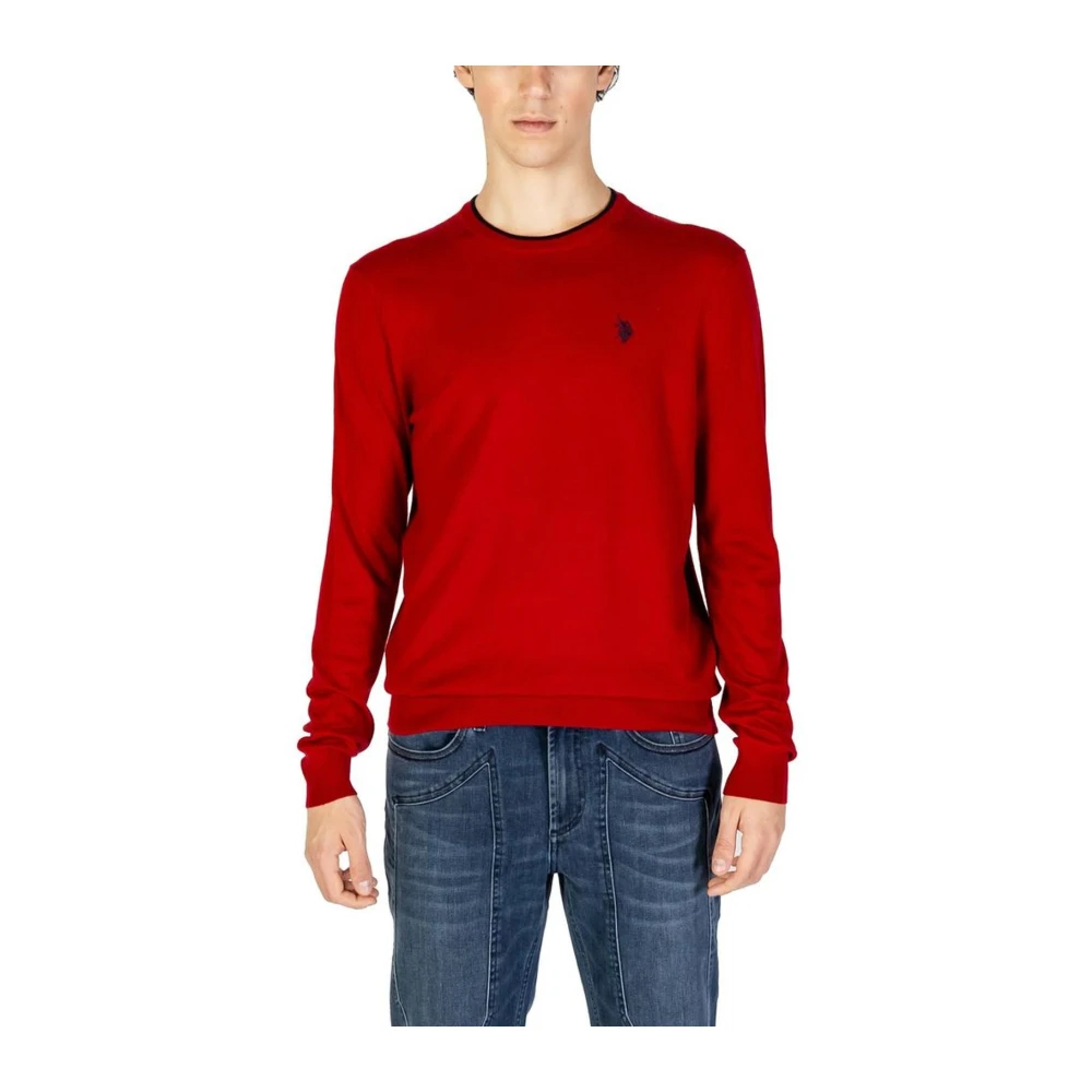 U.s. Polo Assn. Blend Gebreide Trui Herfst Winter Collectie Red Heren