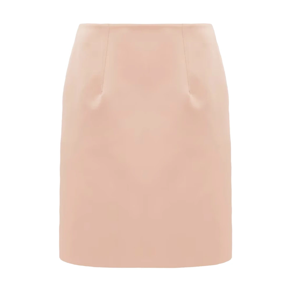 Chloé Women's Pink Short Pencil Skirt In Technical Duchess Satin - Short Skirts - S - Skirts