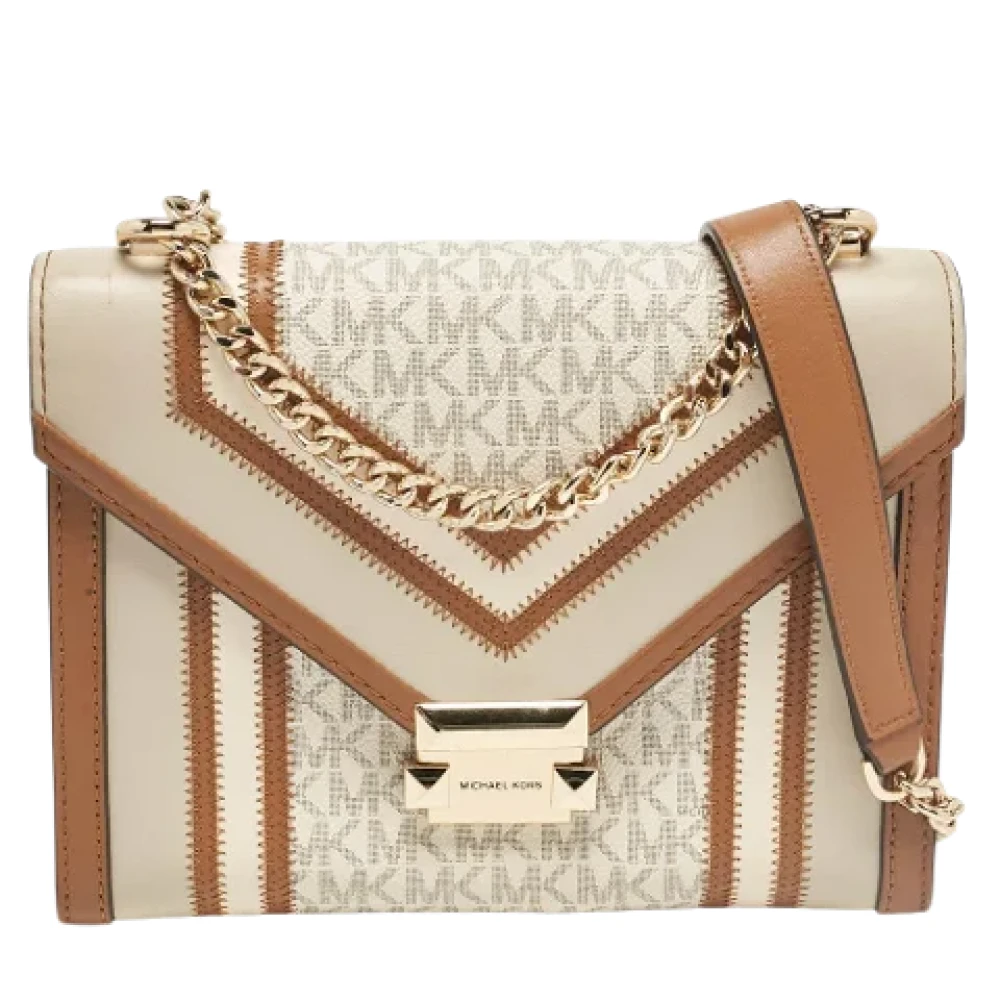 Michael Kors Pre-owned Canvas shoulder-bags Beige Dames