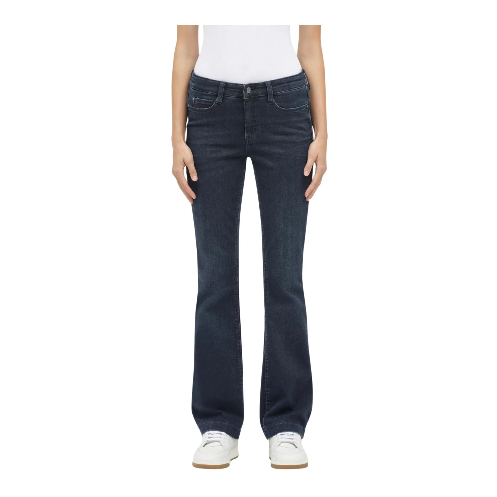 MAC Bootcut Jeans Midnight Blue Wash Blue Dames