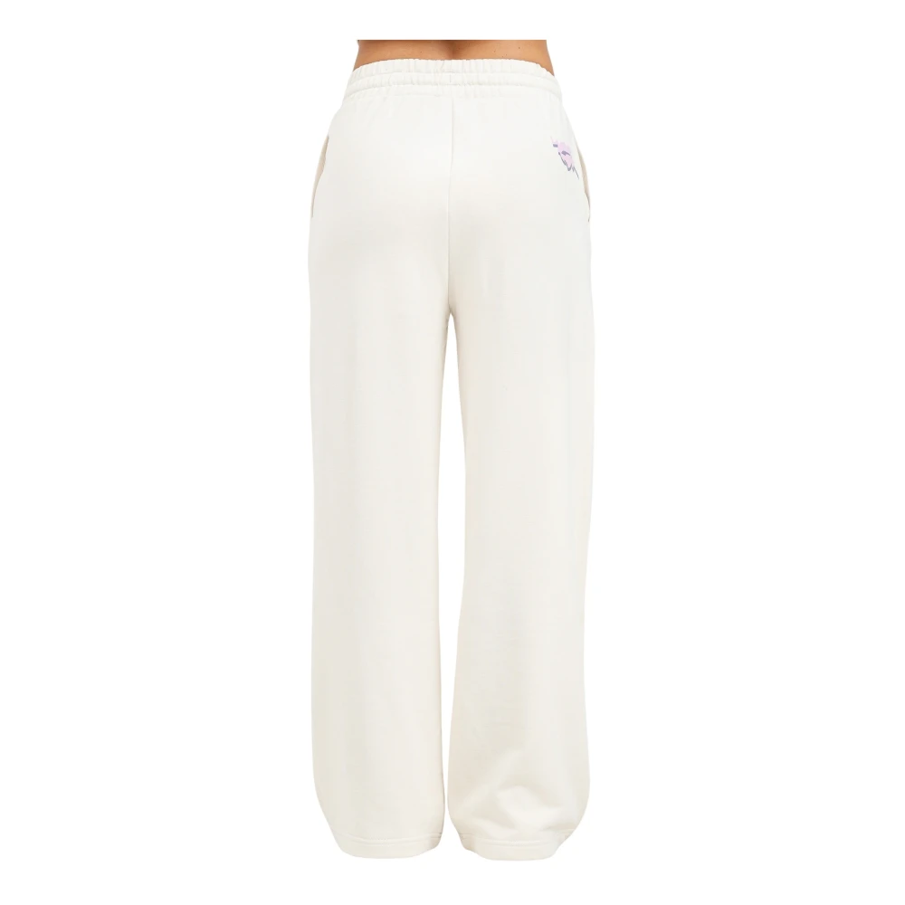 Puma Klassieke sportieve wijde broek White Dames