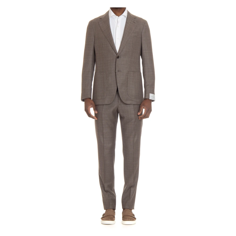 Caruso Bruine Aida Deconstructed Jurk Brown Heren