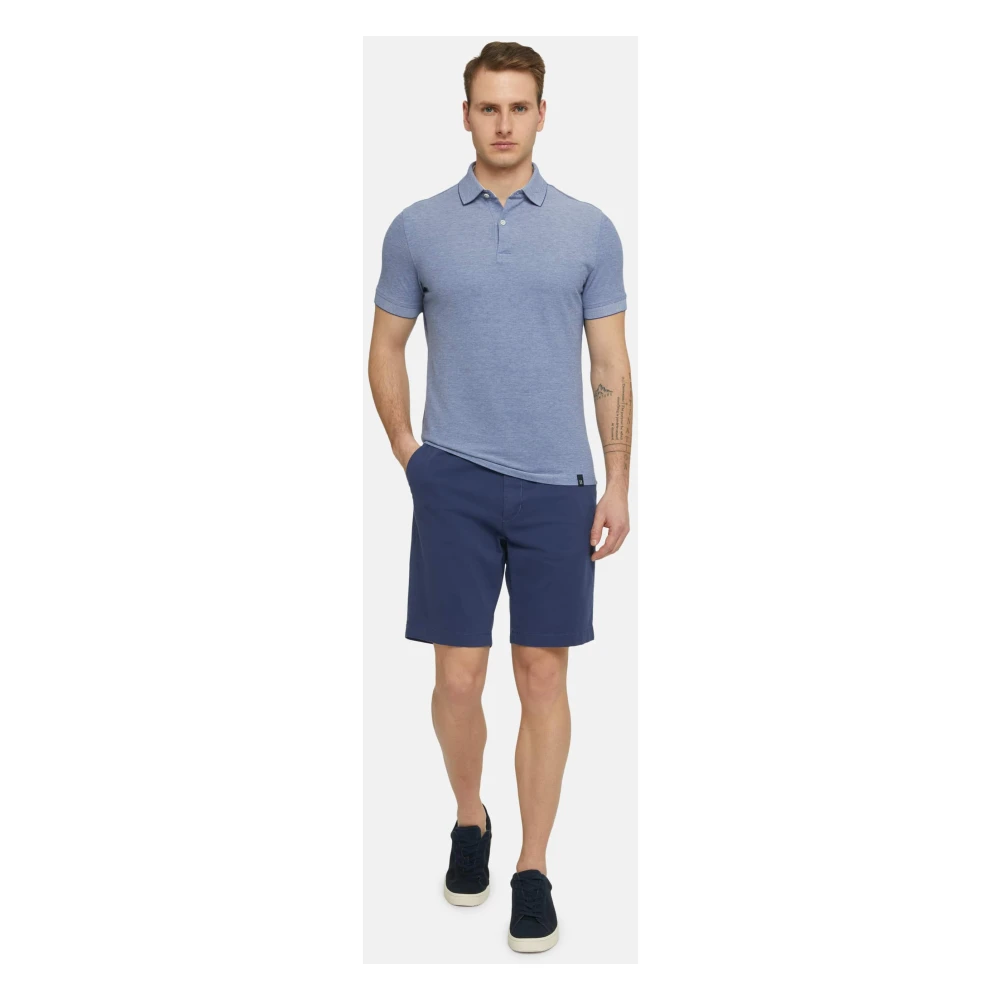 Boggi Milano Stretch Gabardine Short Blue Heren