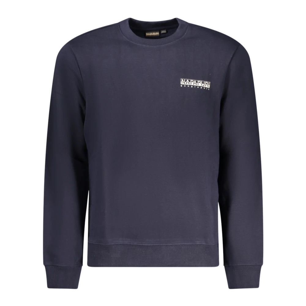 Napapijri Blue Sweatshirts, Male, Xl, Long Sleeve Sweatshirt