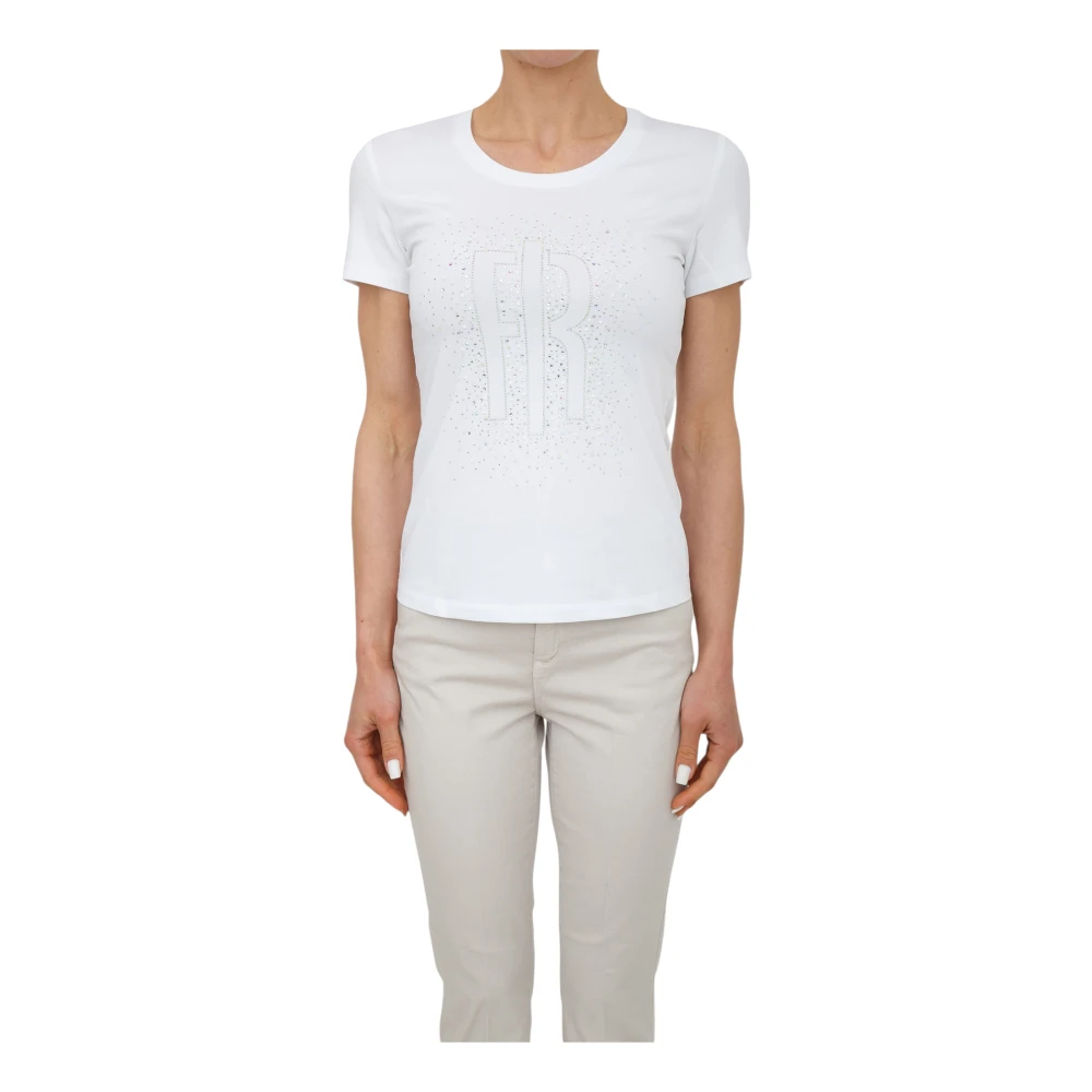 Fracomina Women's White T-Shirts, L, T-Shirt