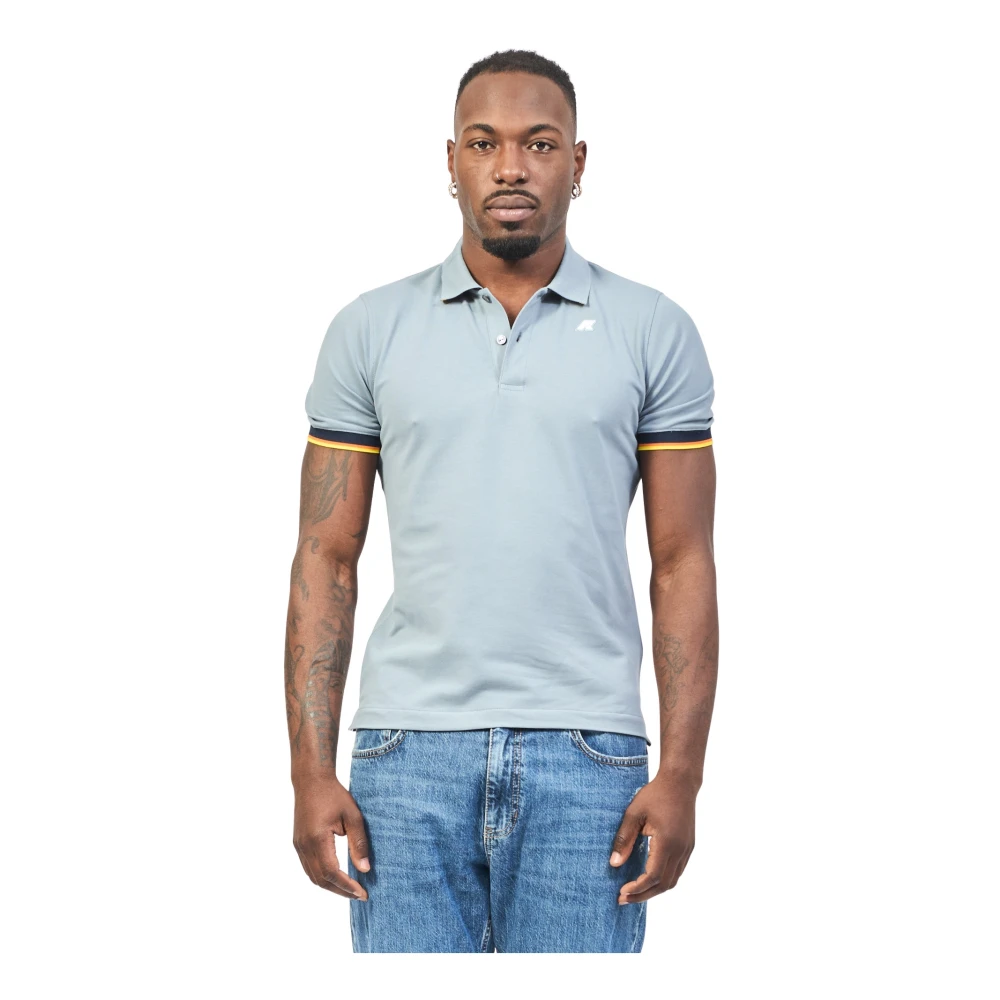 K-way Stretch Katoenen Polo Shirt Grijs Gray Heren