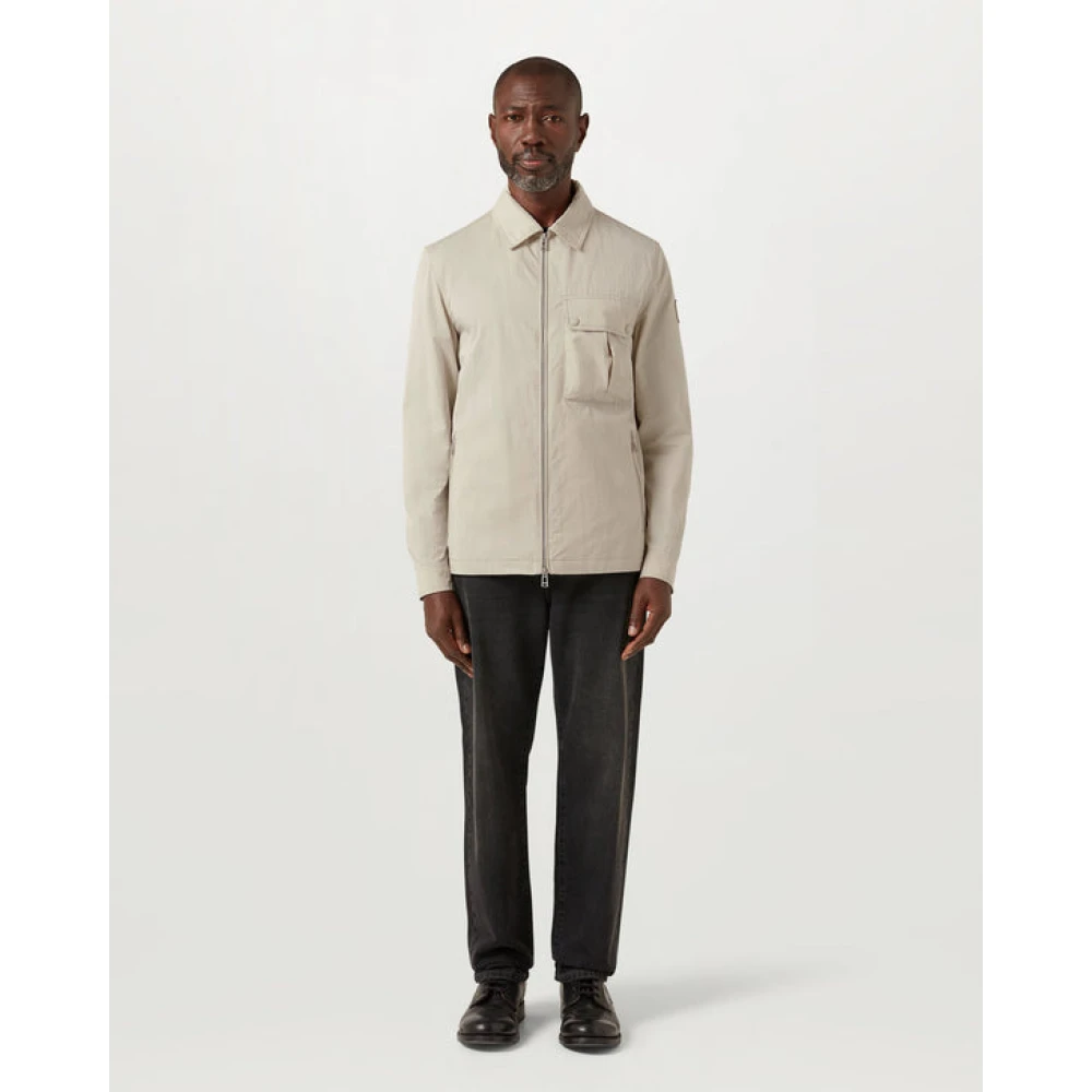 Belstaff Drome Shirt met Functionele Zakken Beige Heren