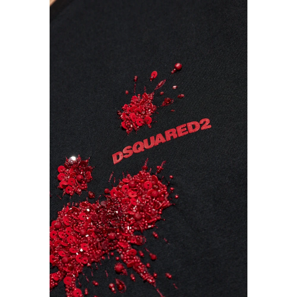 Dsquared2 T-shirt met logo Black Heren