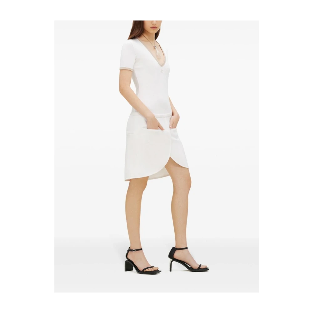 Courrèges Midi Rok met Mini Rok Stijl White Dames