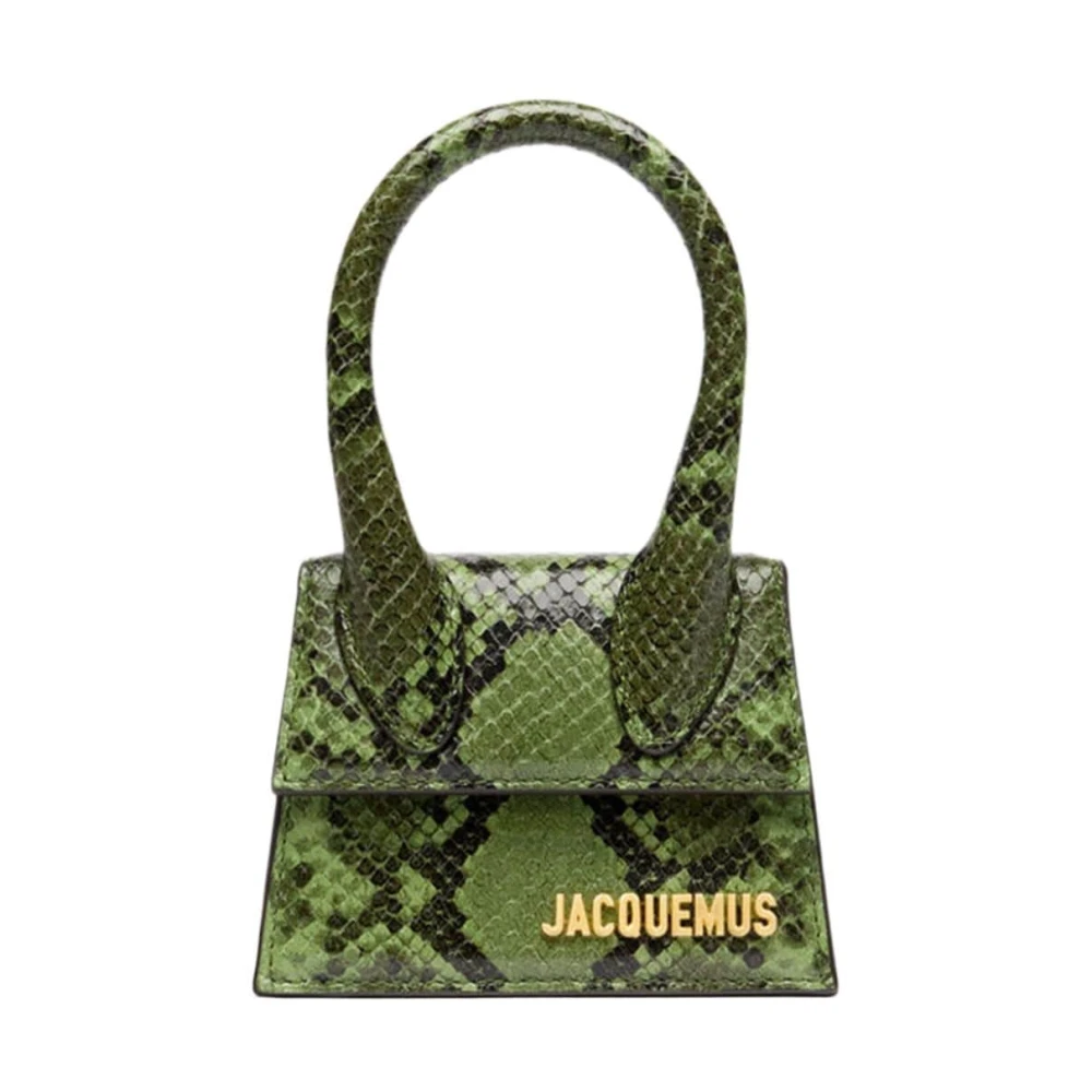 Jacquemus Groene Leren Crossbody Tas Green Dames