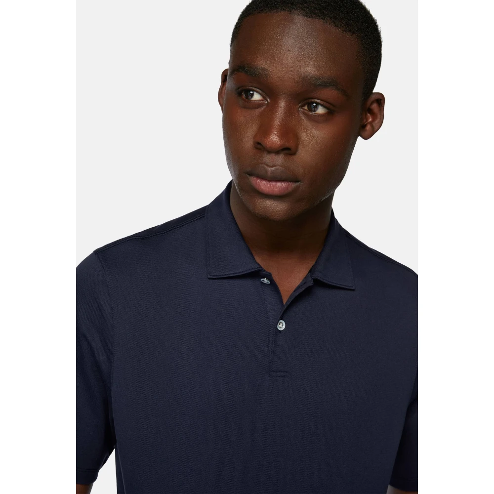 Boggi Milano High-Performance Piqué Polo Shirt Beige Heren