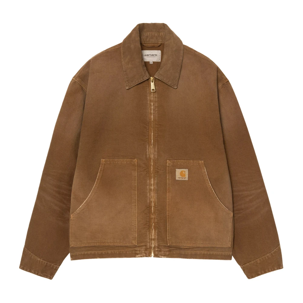 Carhartt Wip Uomo Marrone - Giacca Con Collo In Corduroy E Zip - Jackets - M