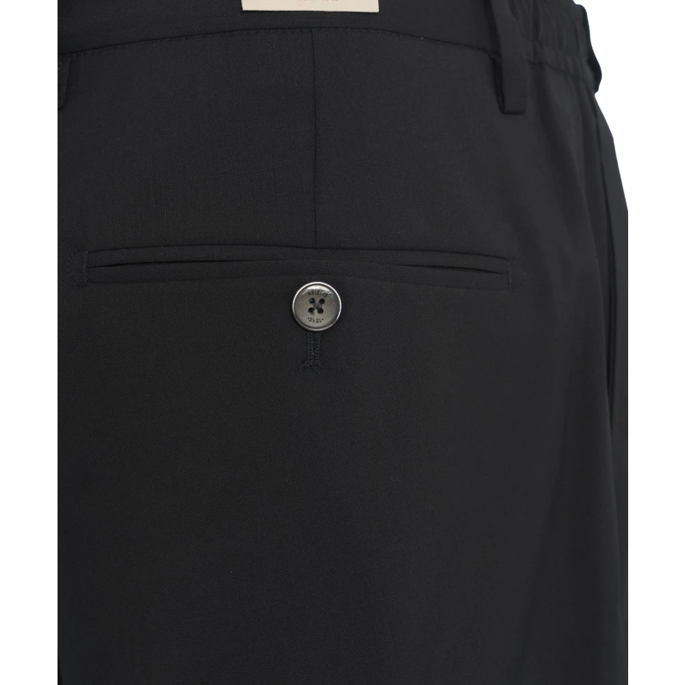 Briglia Zwarte Geplooide Broek Ss25 Black Heren