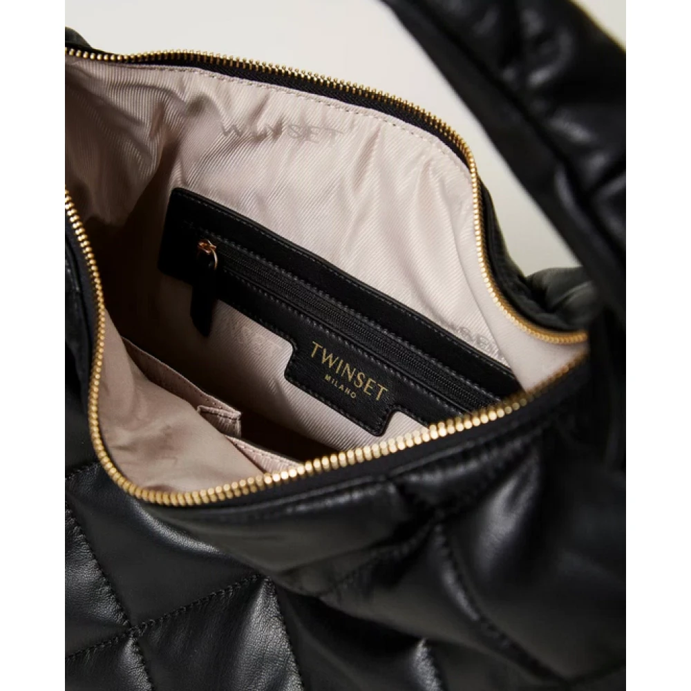 Twinset Stijlvolle Hobo-tas met quilten Black Dames