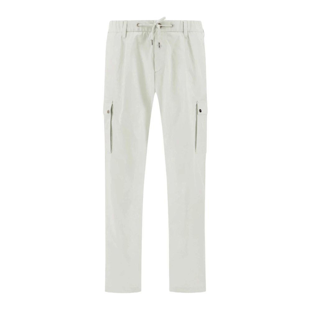 Herno Witte Trekkoord Multipocket Broek White Heren