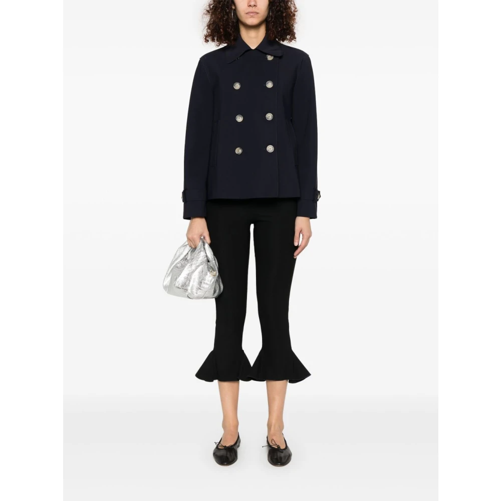 Harris Wharf London Jacket met gespreide kraag Blue Dames