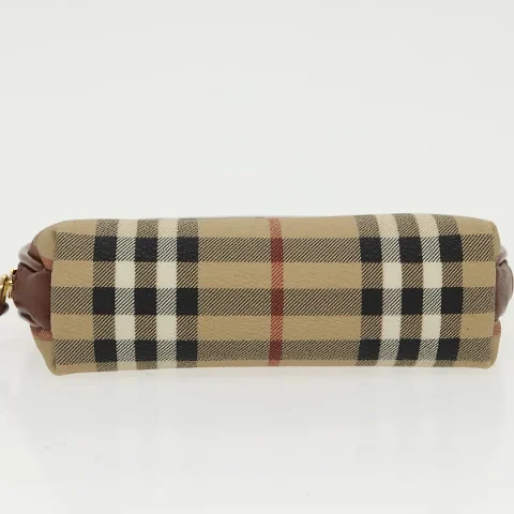 Burberry Vintage Pre-owned Leather pouches Beige Dames