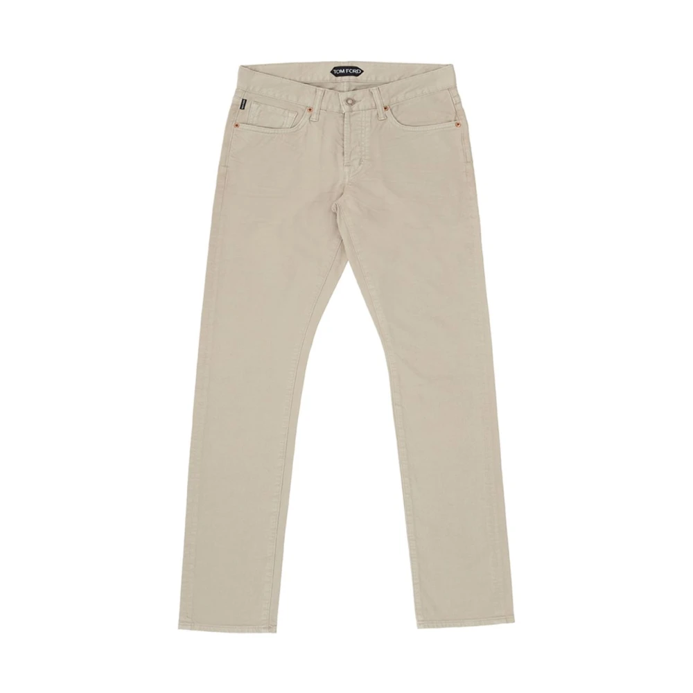 Tom Ford Beige Vijf Zakken Jeans Beige Heren