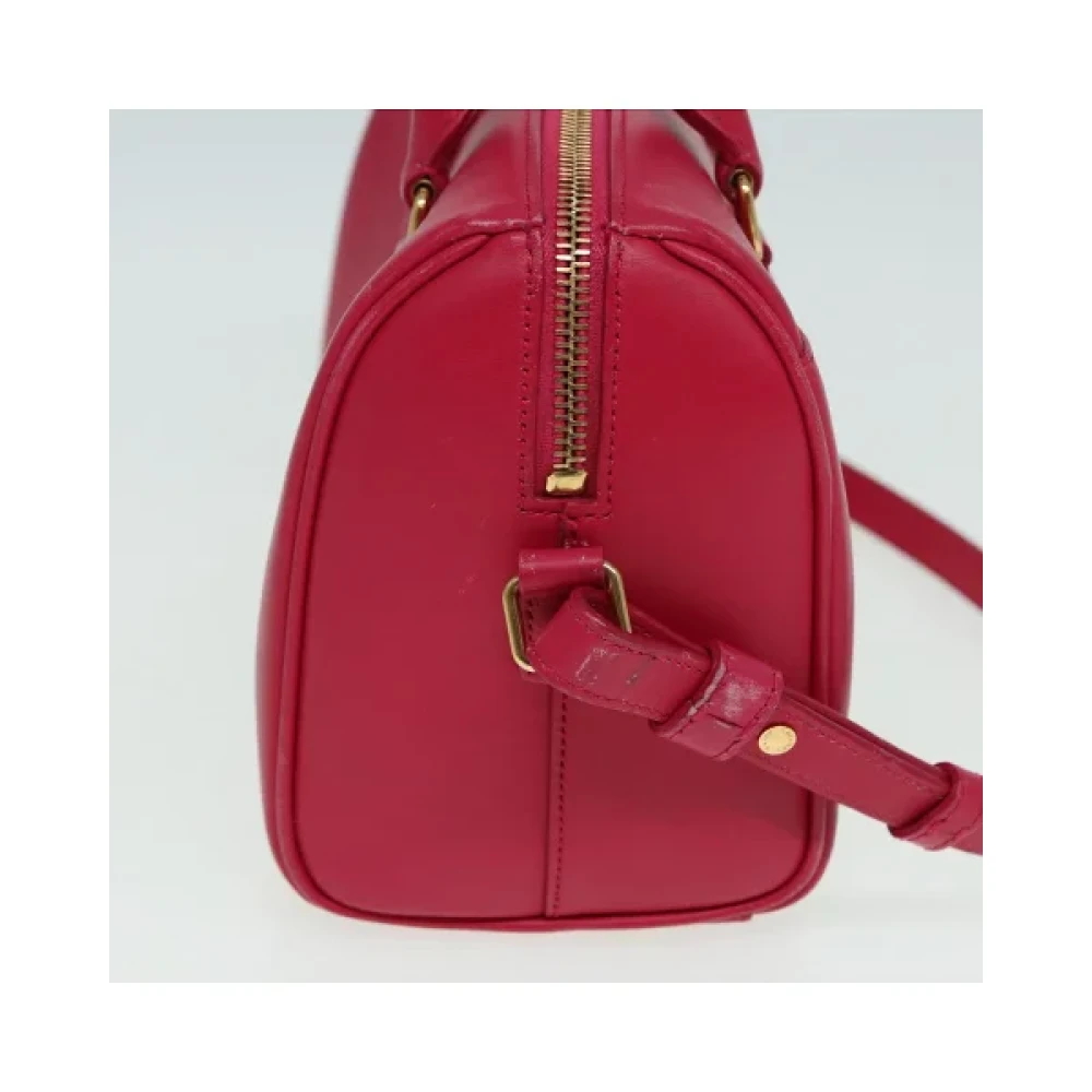 Saint Laurent Vintage Pre-owned Leather handbags Red Dames