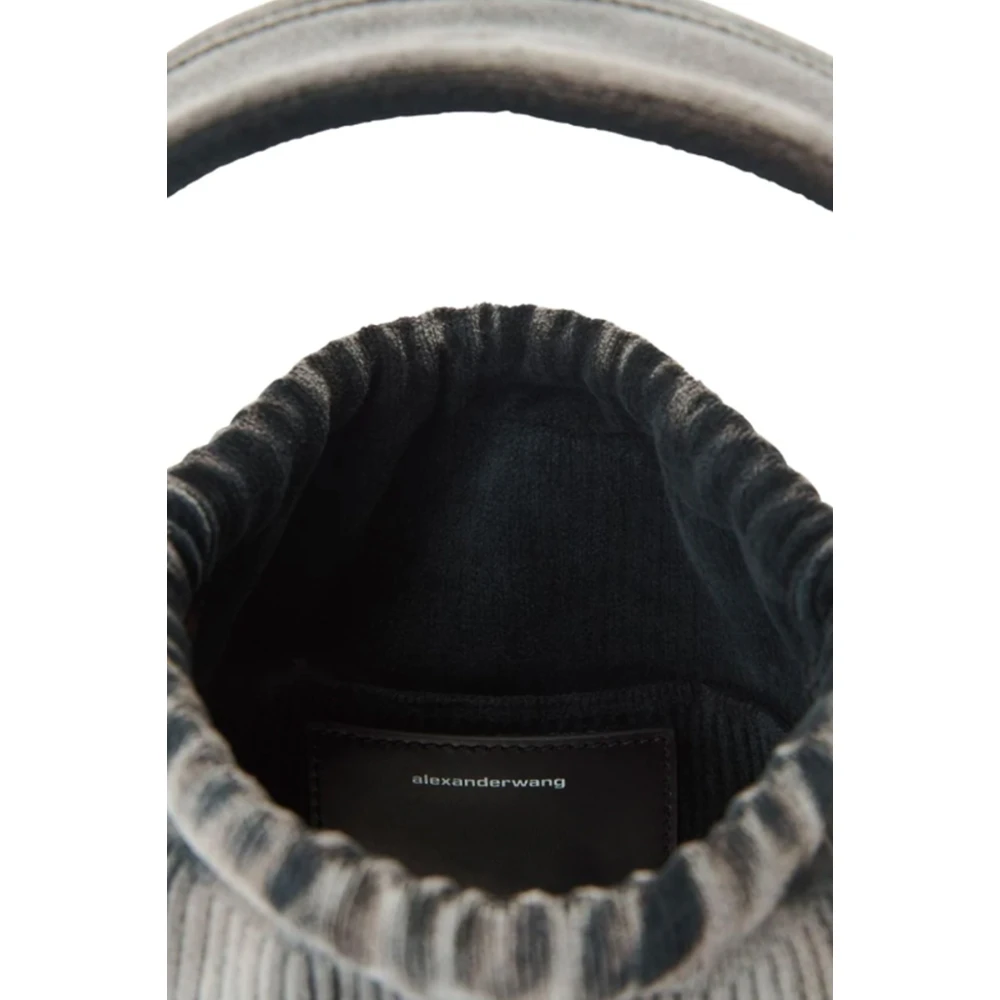 alexander wang Grijze Katoenmix Geribbelde Gebreide Tas Gray Dames