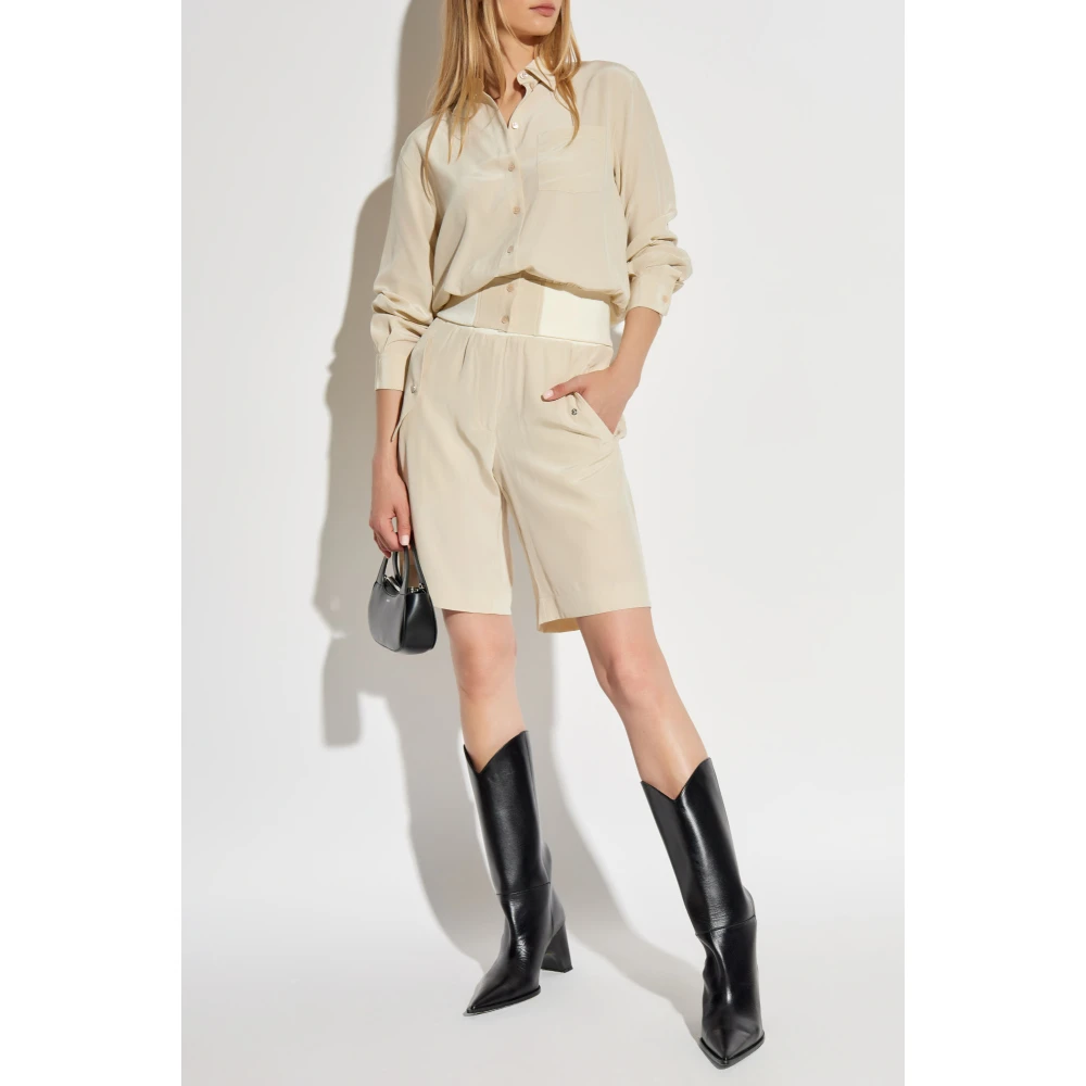 Helmut Lang Zijden overhemd Beige Dames