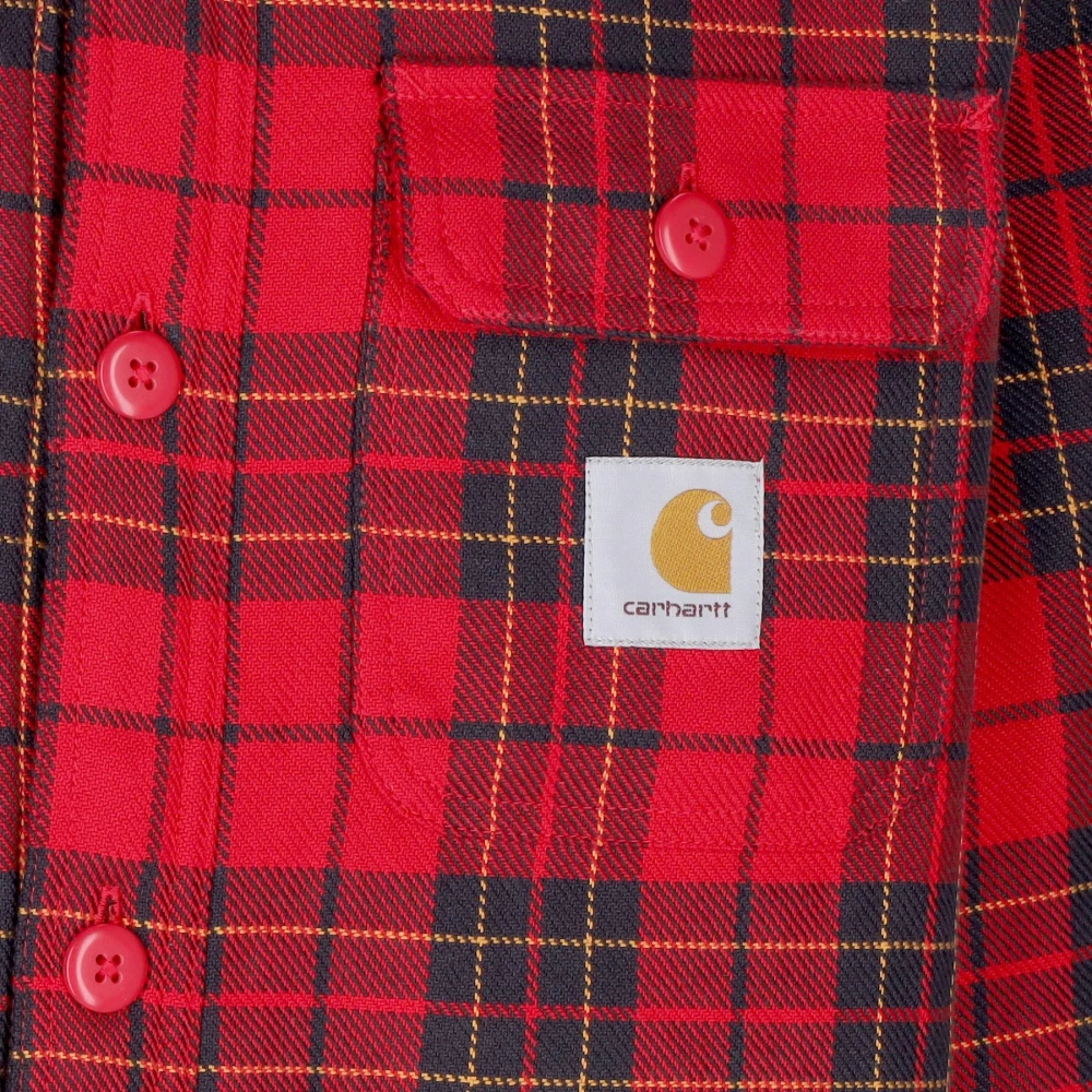 Carhartt WIP Rocket Gewatteerd Shirt met Sherpa Interieur Red Heren