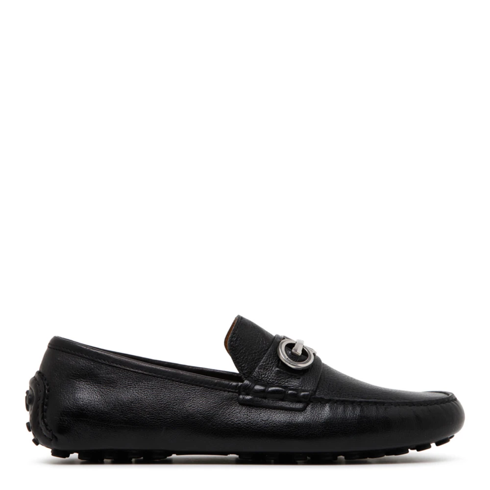 Ferragamo Men's Black Flat Shoes - Loafers - 6 1/2 Uk - Shoes
