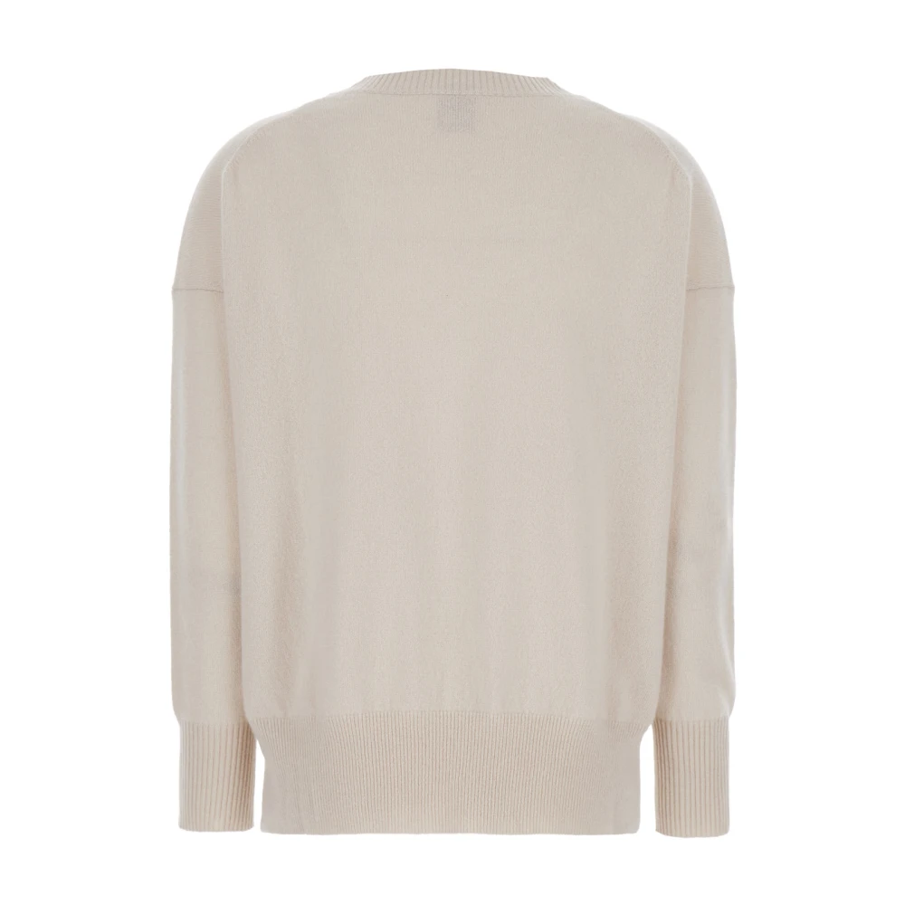 allude Kasjmier Ronde Hals Sweater in Beige Dames