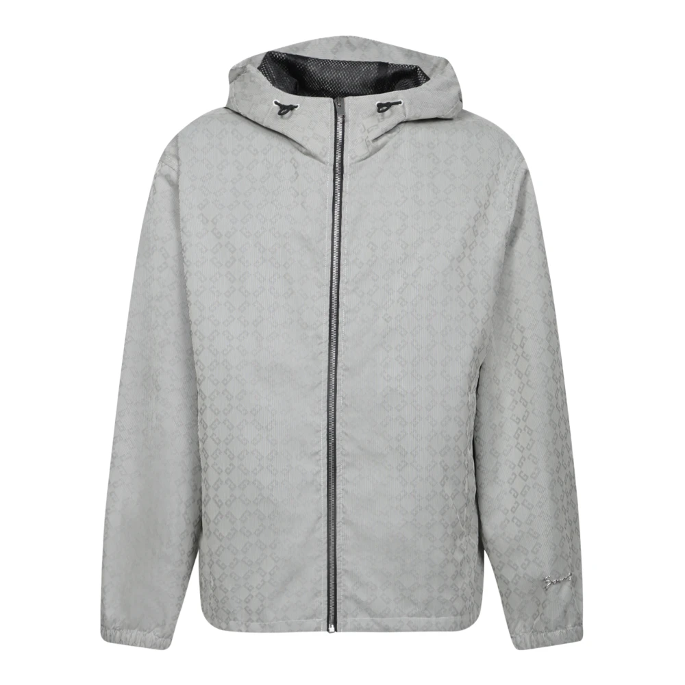 Givenchy Men's Gray Monogram 72 Jacquard Windbreaker