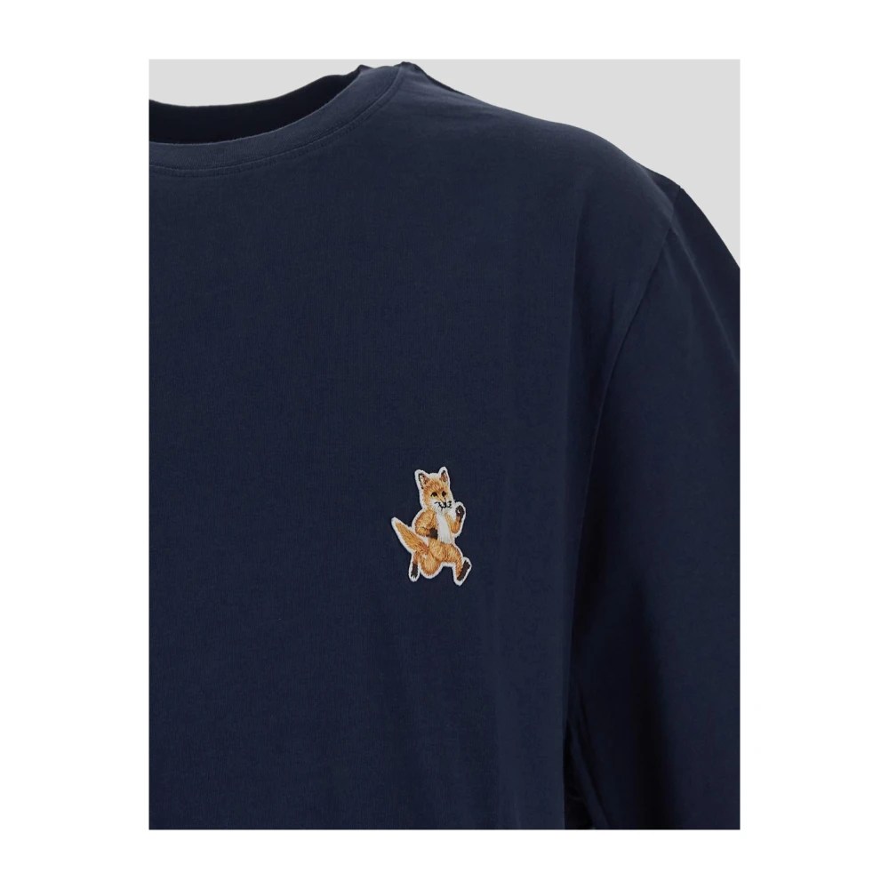 Maison Kitsuné Mannen T-shirt Collectie Blue Heren