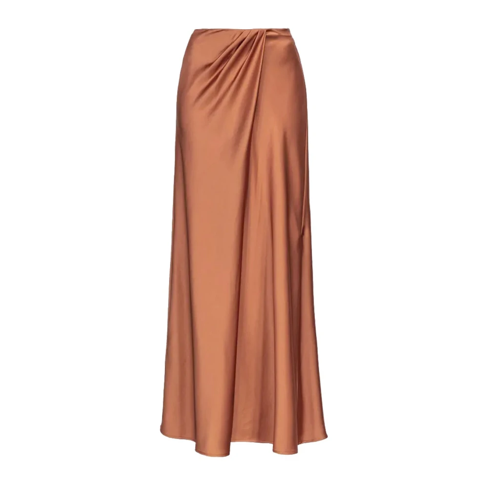 Pinko Women's Brown Maxi Skirts, Xs, Draped Maxi Skirt