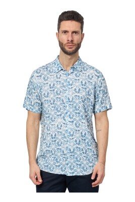 chemise-bleue-geometrique-abstraite-manches-courtes